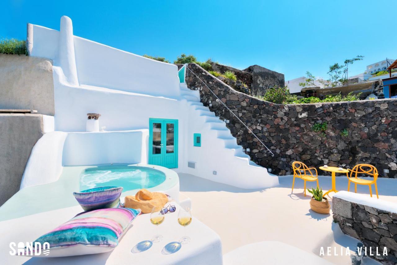 Sando Traditional Cave Villas With Jacuzzi And Sea View Vourvoulos Exterior photo