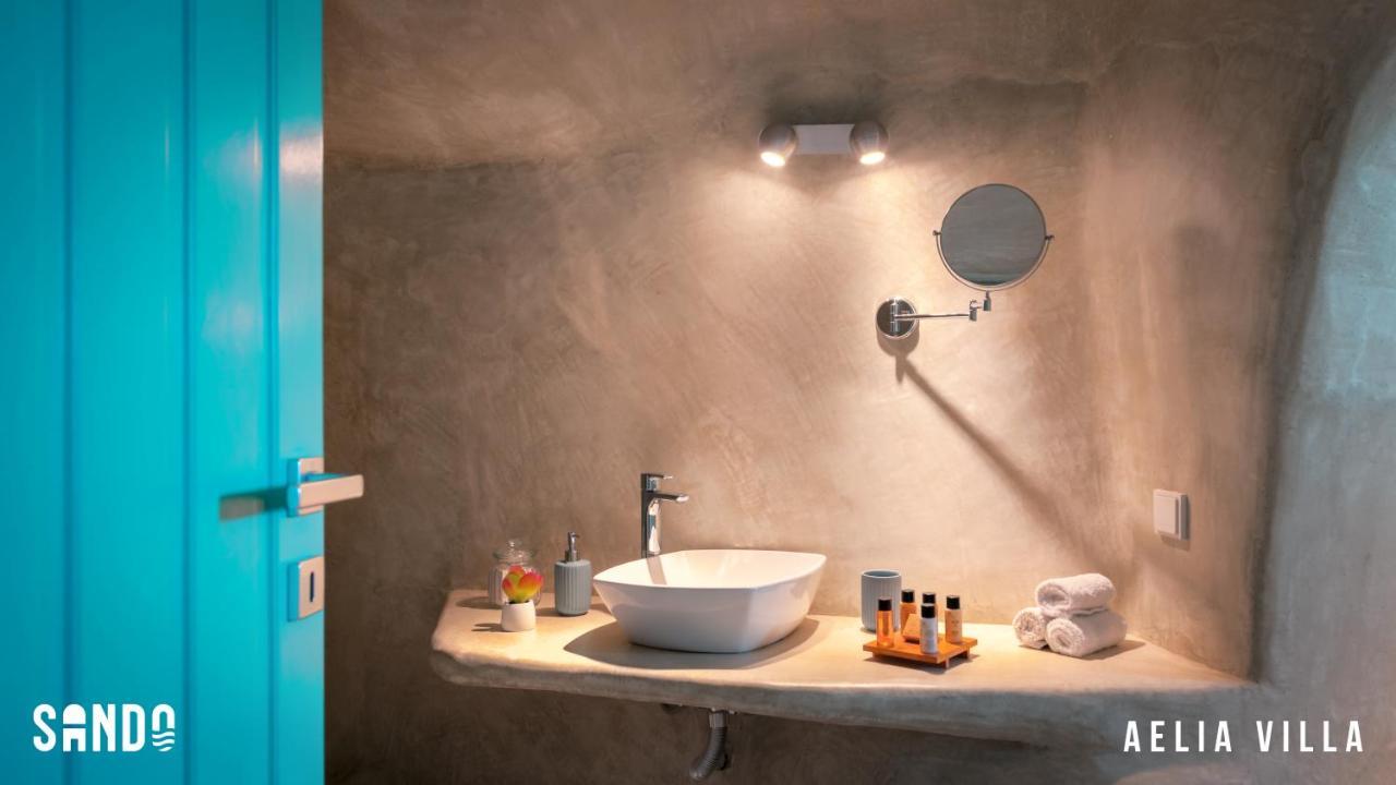 Sando Traditional Cave Villas With Jacuzzi And Sea View Vourvoulos Exterior photo